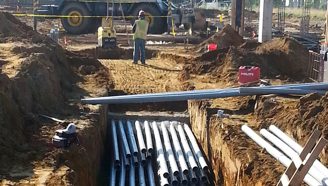 Largo Town Center - concrete encased duct bank